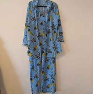 Boohoo tropical pant set